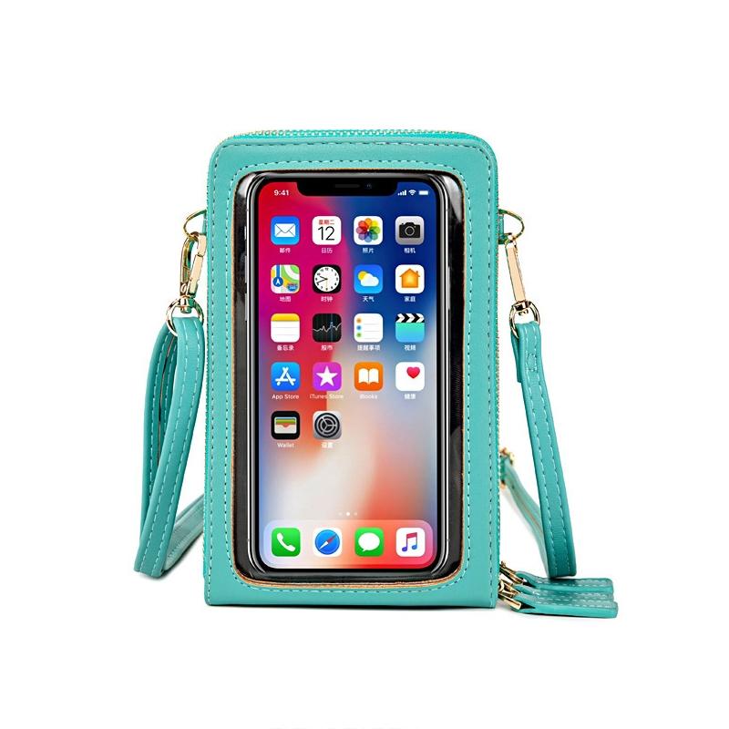 V562-G1086102060DBT-202505191606-00 Multifunctional Touch Screen Phone Bag - Light Green - Image 1