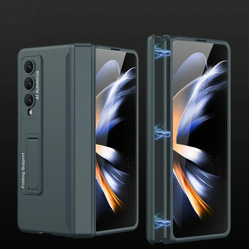 V562-G109957300ADE-202503211420-00 For Samsung Galaxy Z Fold4 5G Foldable Magnetic Hinged Case - Deep Sea Green - Image 1