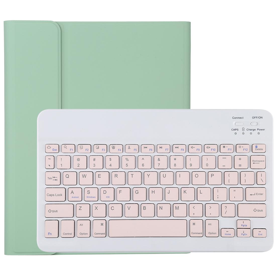 V562-G1105ORPI-202504291912-00 Bluetooth Tablet Case For Ipad Pro 11 With Detachable Microfiber Leather Pen Slot & Holder - Green - Image 1