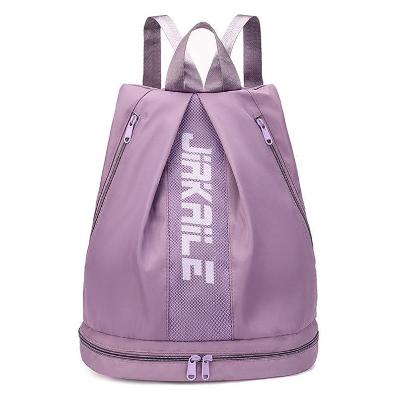 V562-GU23-J640PURPLE-202503261940-00 Vibe Geeks Water Resistantion Sports Backpack Gym Bag with Shoes Compartment - Purple - Image 1