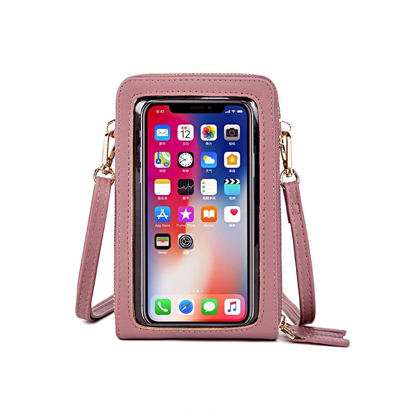 V562-H1086102060DBT-202505191606-00 Multifunctional Touch Screen Phone Bag - Pink - Image 1