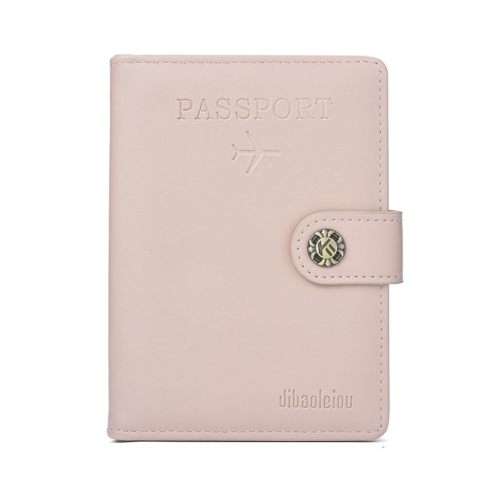 V562-H1090983060DBT-202503281945-00 Multi Functional Passport Case With Buckle Dibaoleiou Pu Leather - Pink - Image 1