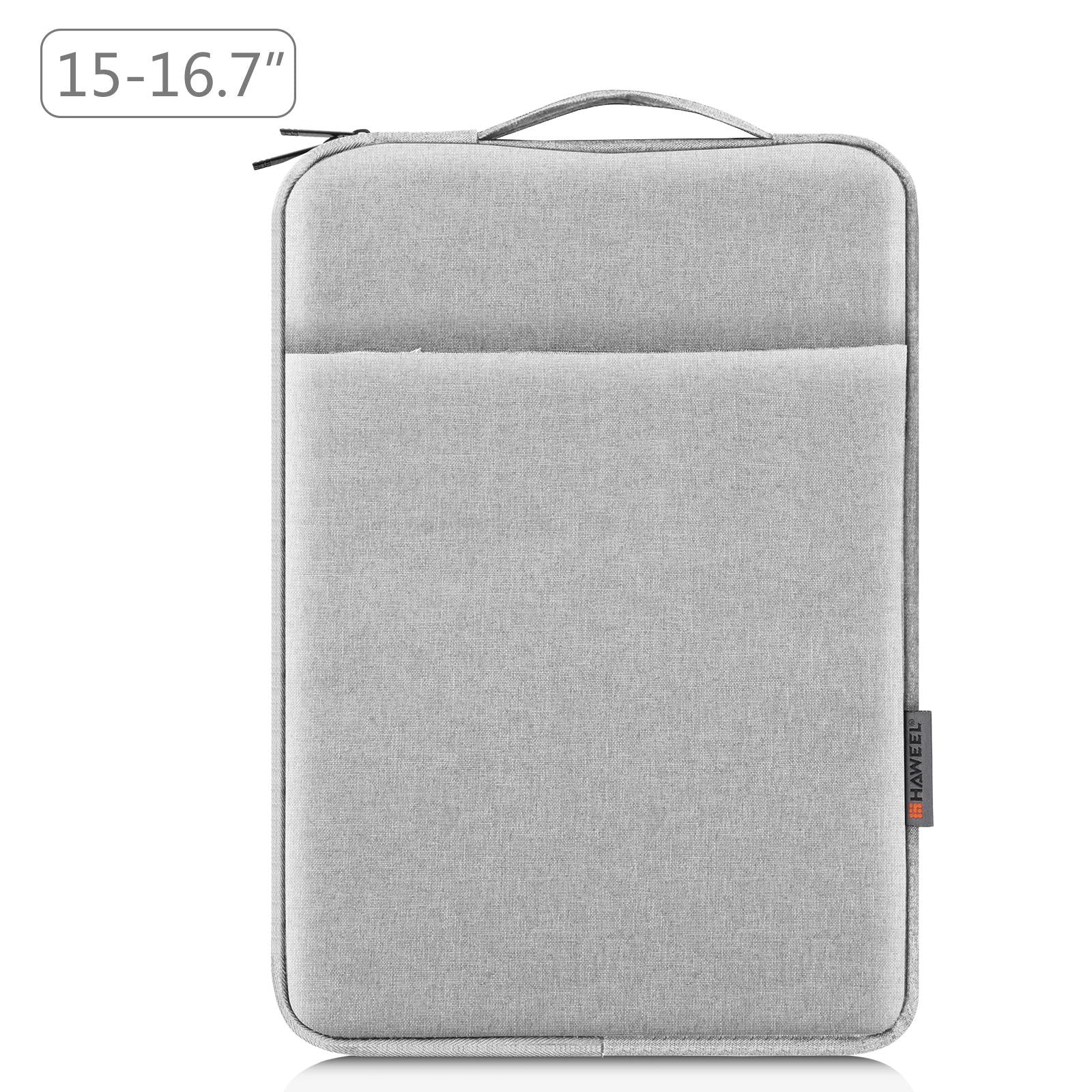V562-H1207LWH-202502282052-00 15-16.7 Inch Laptop Sleeve Briefcase With Zipper And Handle - Grey - Image 1