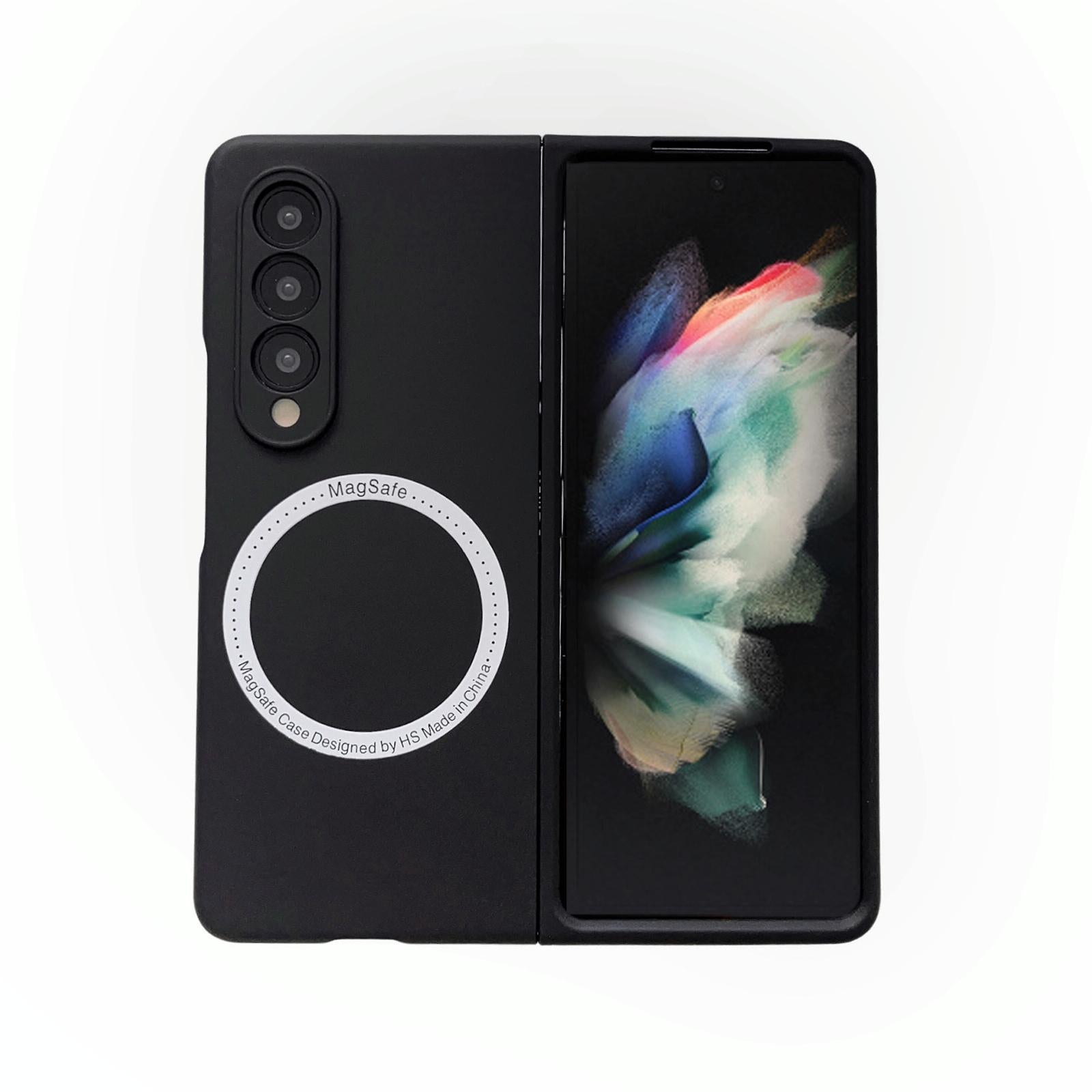 V562-H202670400ADE-202505291307-00 For Samsung Galaxy Z Fold4 5G Magnetic Skin Case - Magsafe - Black - Image 1