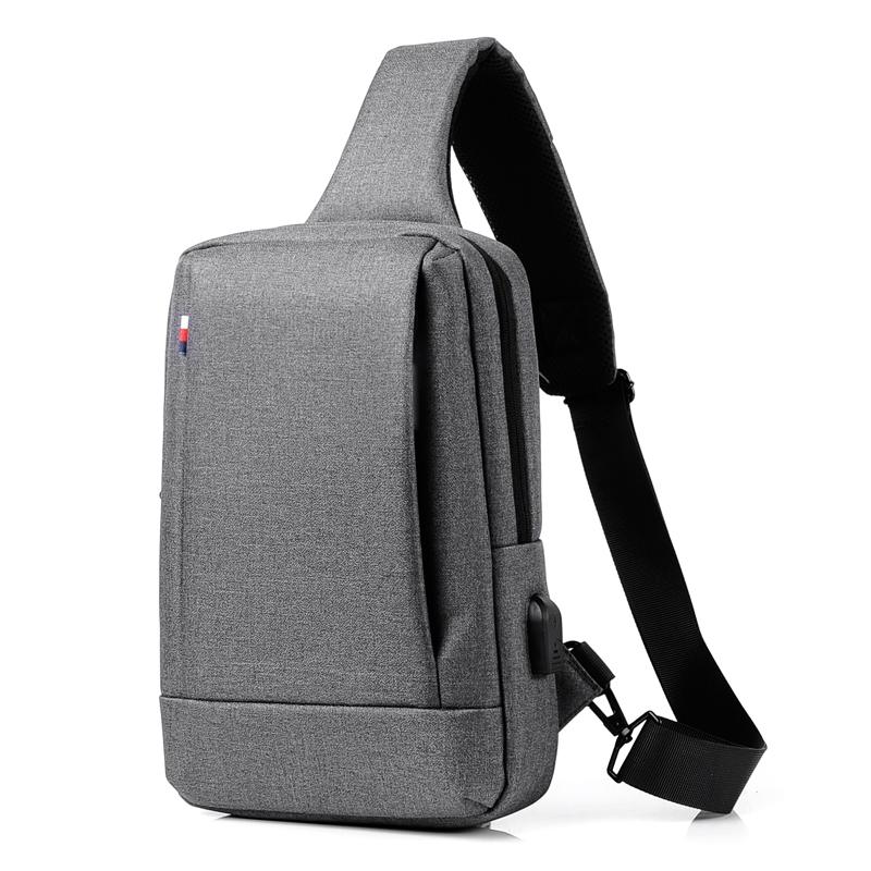 Business Chest Bag Oxford Cloth One Shoulder Crossbody - Grey