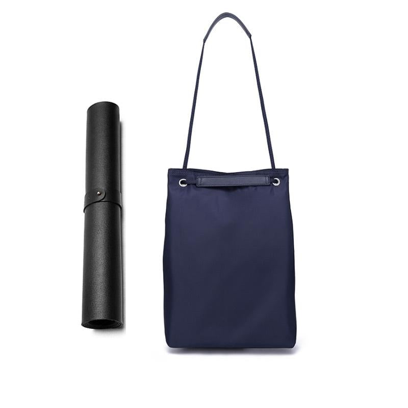 Large Apple Macbook Shoulder / Messenger Bag - Handheld - Navy + Black Mouse Pad