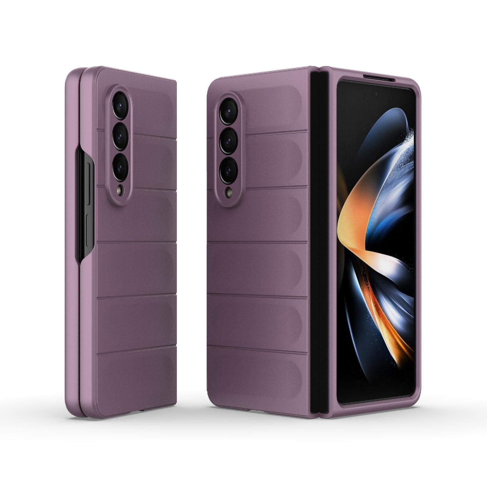 V562-H508280600ADE-202504292037-00 For Samsung Galaxy Z Fold4 5G Foldable Shockproof Phone Case with Magic Shield - Slim Design - Purple - Image 1