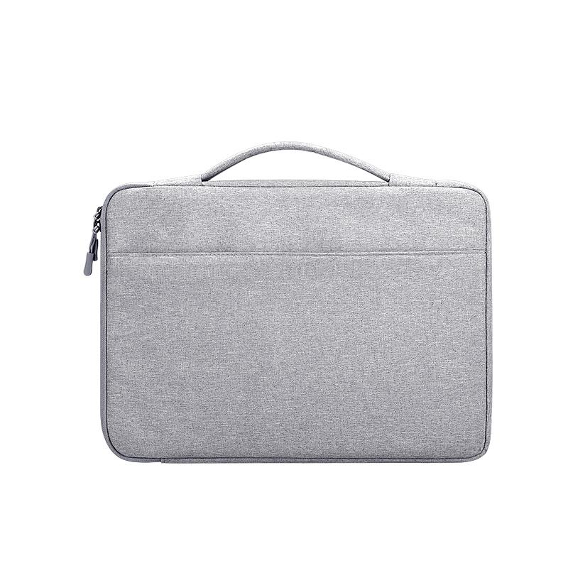V562-H6599BL-202502282005-00 Waterproof Oxford Laptop Handbag With Trolley Strap - Grey - Image 1
