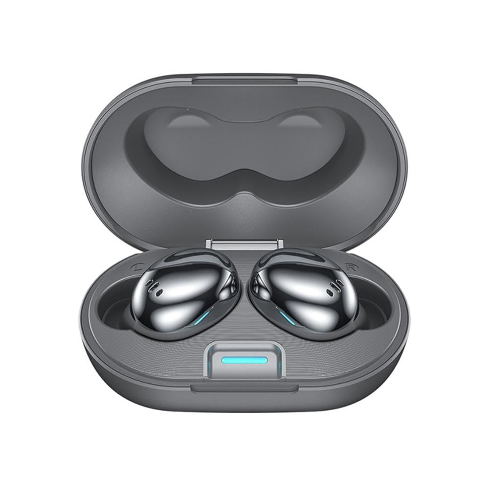 Metal Plating Wireless Tws Earphones with Charging Box - Bluetooth 5.0 - Grey
