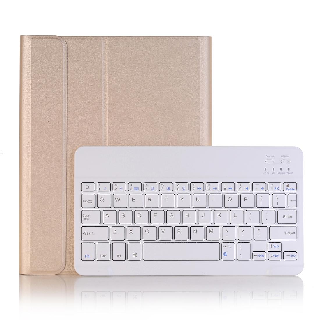V562-J0265ORPI-202504291825-00 Ultra-Thin Detachable Bluetooth Keyboard Tablet Case For Ipad 10.2 2019 With Stand & Pen Slot - Gold - Image 1