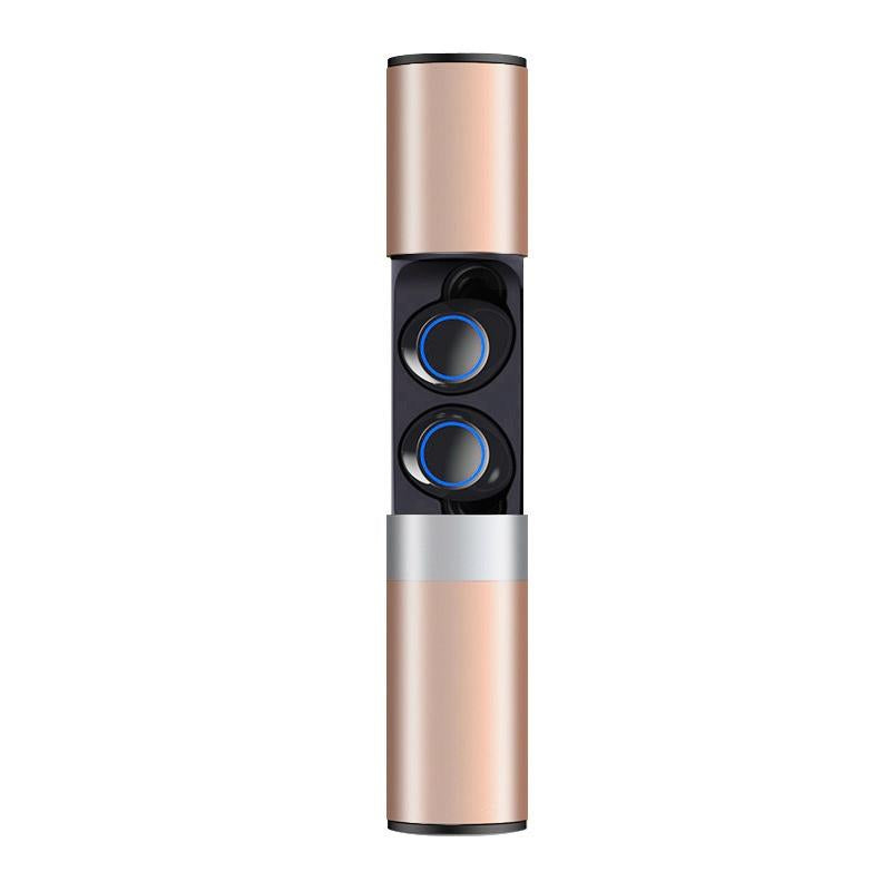 V562-J0805D6PI-202505211935-00 Wireless Tws Bluetooth V5.0 Earphones with Drawer Type S2 Design - Gold - Image 1