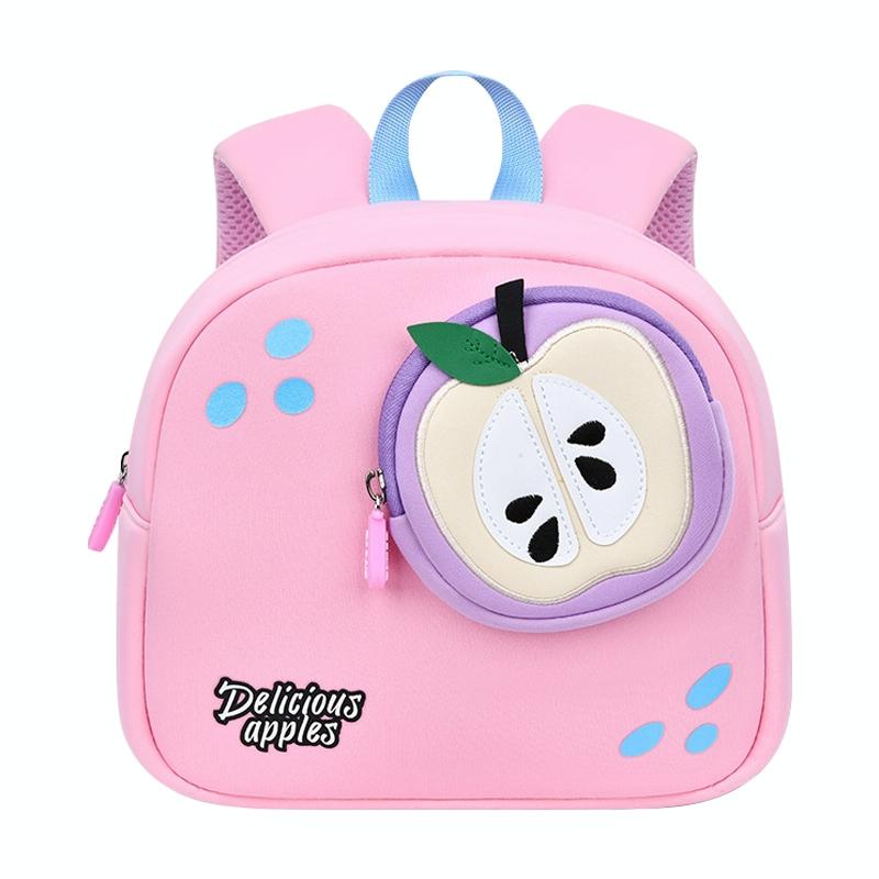 Kids' Anti-lost School Bag - Secure & Stylish - Pink Apple Medium