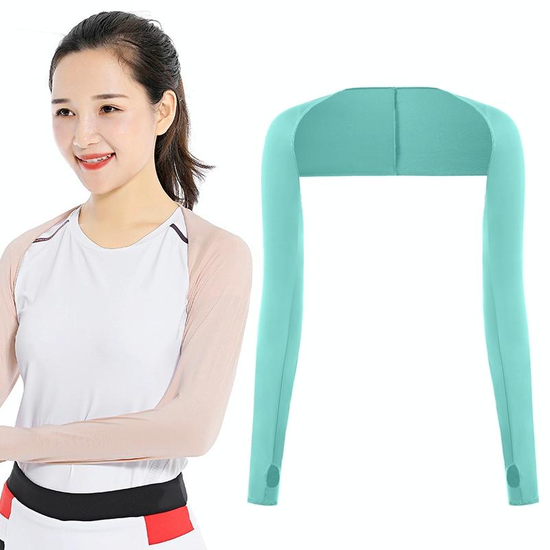 Sun Protection Golf Shawl Sleeves for Outdoor Sports and Cycling - Mint Green
