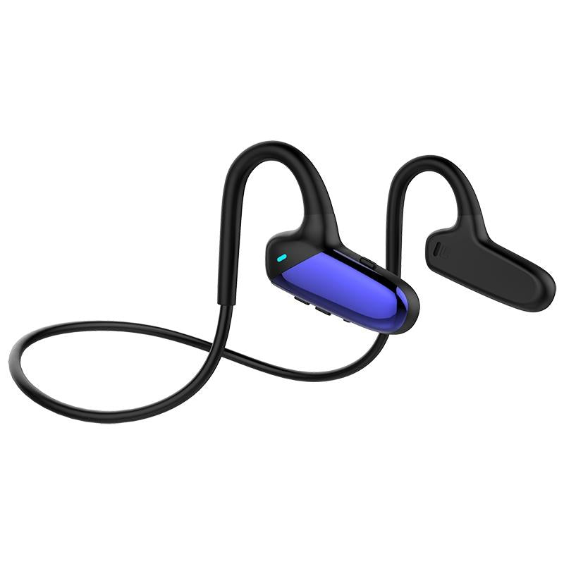 V562-L1551SXPI-202505222015-00 Waterproof Bone Conduction Bluetooth Earphones 5.0 for Sports - Blue - Image 1