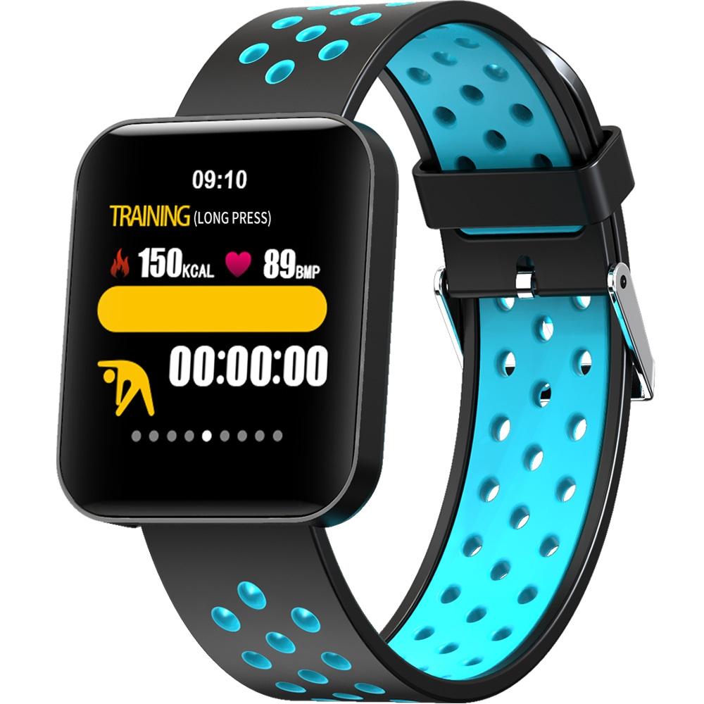V562-L1840AC-202504252127-00 Waterproof Smart Bracelet With Tft Screen And Health Monitoring - Blue - Image 1