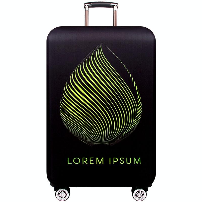 V562-L2057592060DBT-202502281705-00 Medium Elastic Luggage Cover - Thick Wear-resistant Anti-dust Protection - Green Leaves - Image 1
