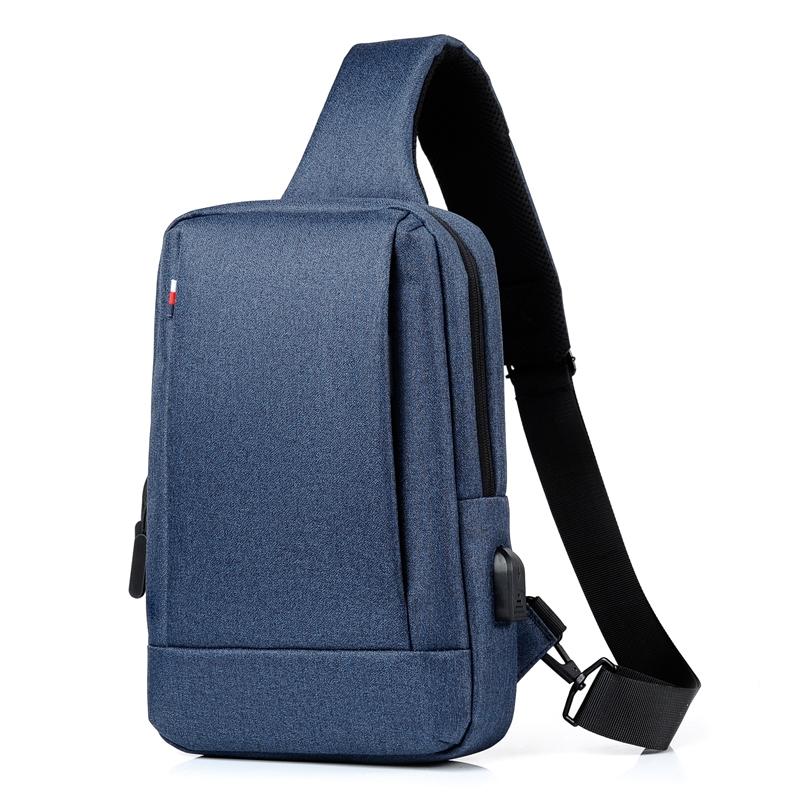 Business Chest Bag Oxford Cloth One Shoulder Crossbody - Blue