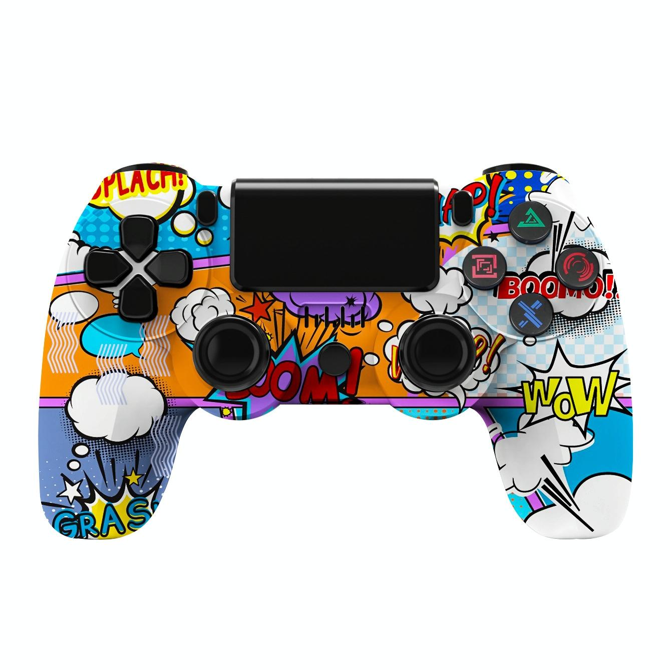 V562-P1025163060DBT-202503201946-00 Wireless Bluetooth Game Controller for Ps4 with Dual Vibration and Light Strip - Cloud - Image 1