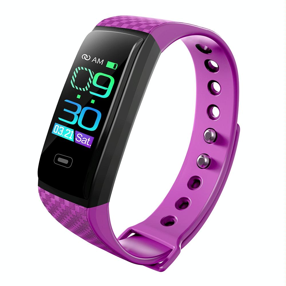 Smart Bracelet With Call Reminder Heart Rate & Sleep Monitoring - Ip67 Waterproof - Purple
