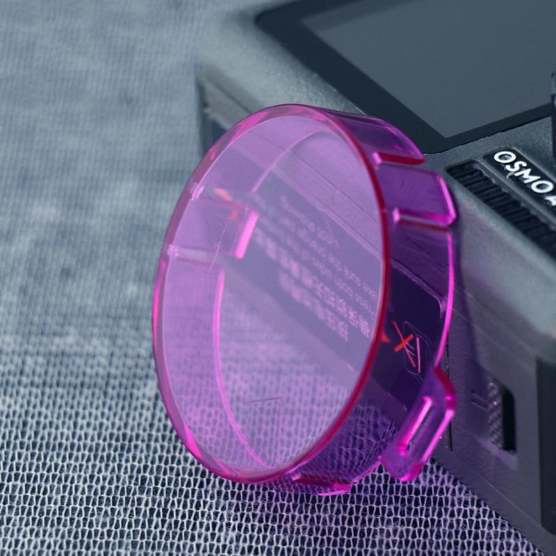 V562-P8900POD-221877-00 Round Lens Filter for Dji Action Camera - Purple - Image 1