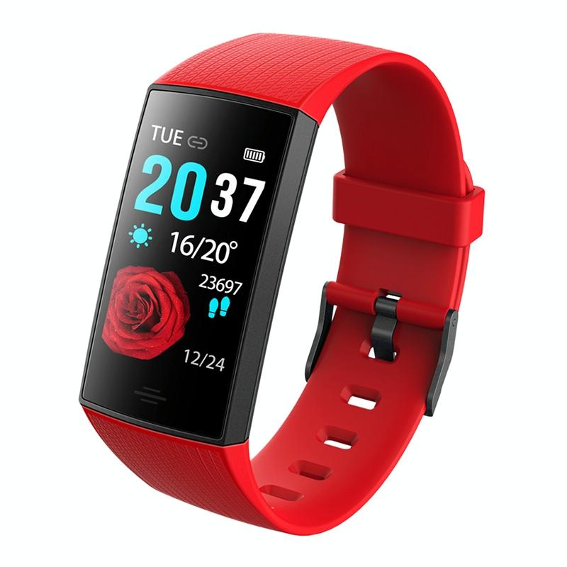 V562-R0550AC-202505262110-00 Waterproof Smart Bracelet With Step Heart And Sleep Monitoring - Ip67 - Red - Image 1
