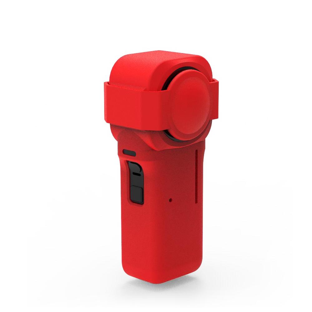 V562-R495UP-202502241330-00 Insta360 one r 1 Inch Silicone Case with Lens Cover - Red - Image 1