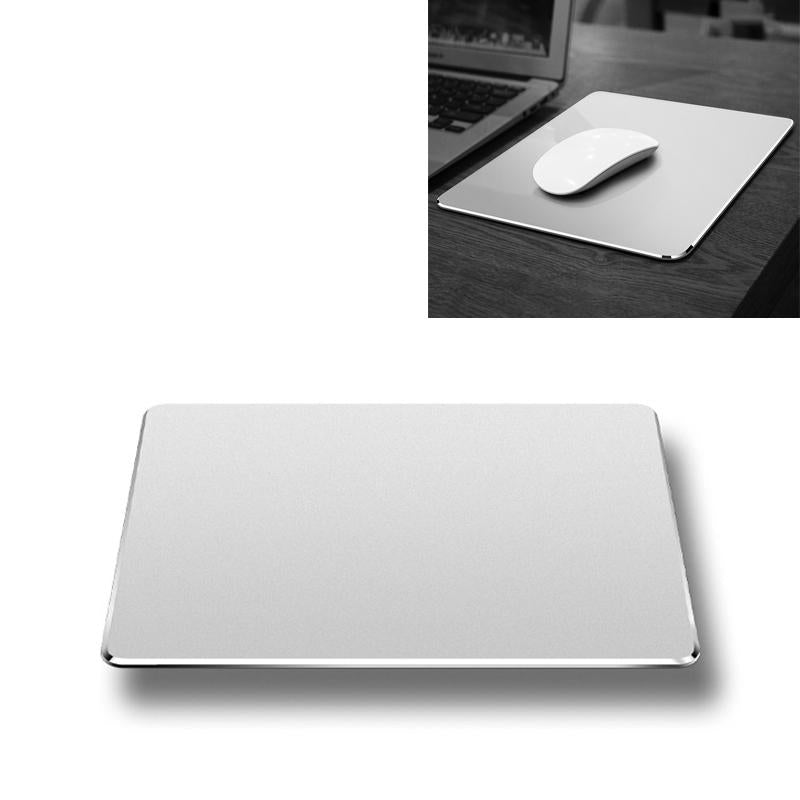 V562-S19390CP-202505261212-00 Double Sided Non Slip Aluminum Mouse Pad Mini Size Silver - Image 1
