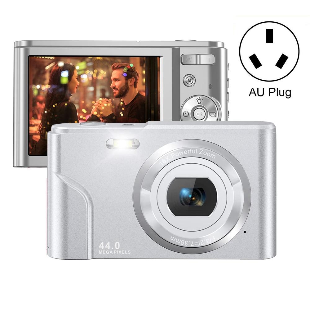 V562-S5371ACD-219949-00 2.7k Full Hd 44mp 16x Zoom 2.88 Digital Camera for Kids - Silver - Image 1