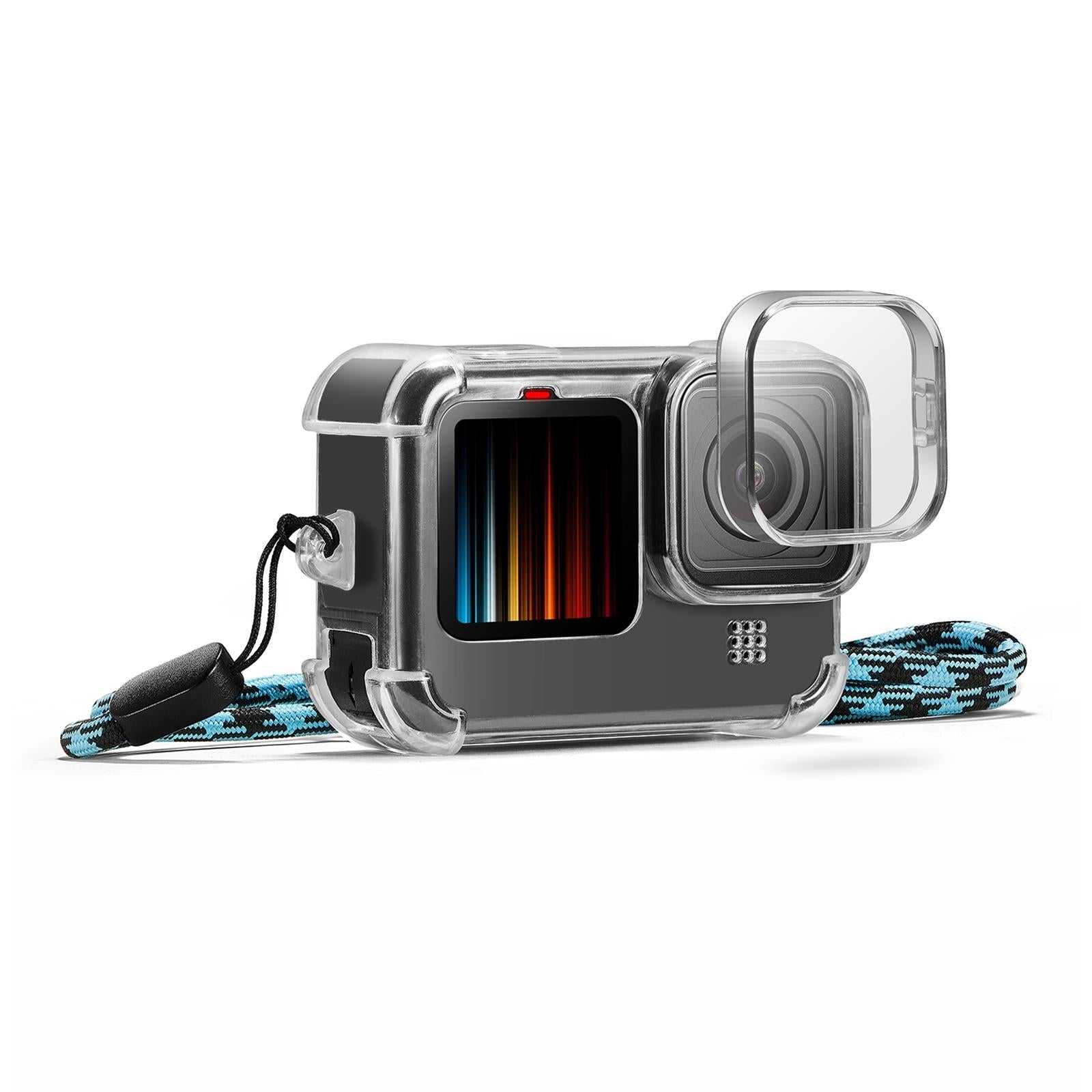 Tpu Case with Lens Cap and Neck Strap for Gopro Hero 9 / 10 / 11 / 12