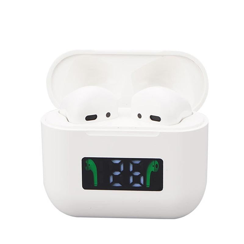 V562-W1514D6PI-202503061725-00 Wireless Bluetooth Earphones with Touch Display - White - Image 1