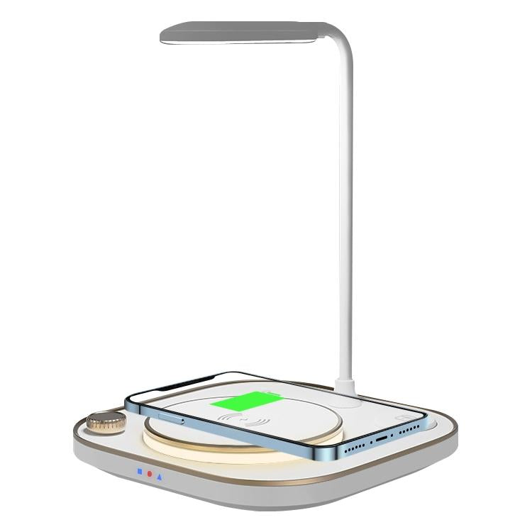 V562-W2501G8PI-202504211952-00 15W 3 In 1 Wireless Charger & Table Lamp - White - Image 1