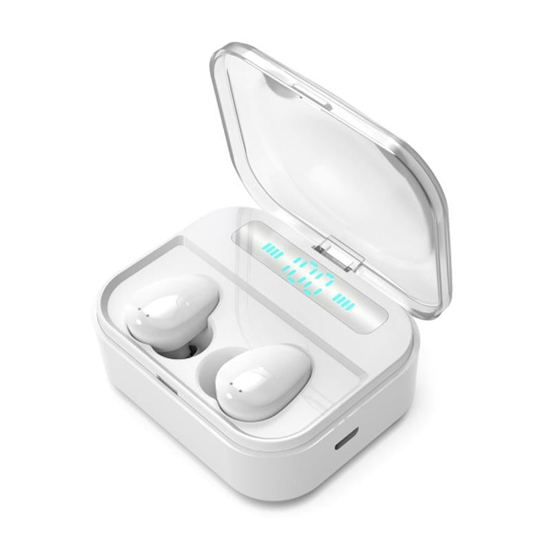 V562-W9265SXPI-202505231822-00 Wireless Stereo Bluetooth Headset with Charging Case and Digital Display - X7 Tws V5.0 - White - Image 1