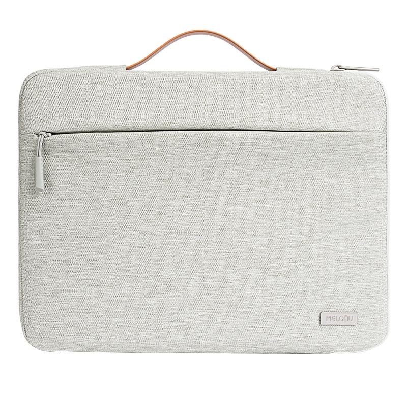 V562-WE0580CBM-202502282011-00 Waterproof Laptop Sleeve Bag With Zipper - Handheld - Beige White - Image 1