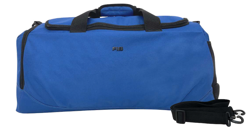 V563-00023N-BLUE-149816-00 48 Litre FIB Sports Duffle Bag Duffel Gym Canvas Travel Foldable - Blue - Image 1