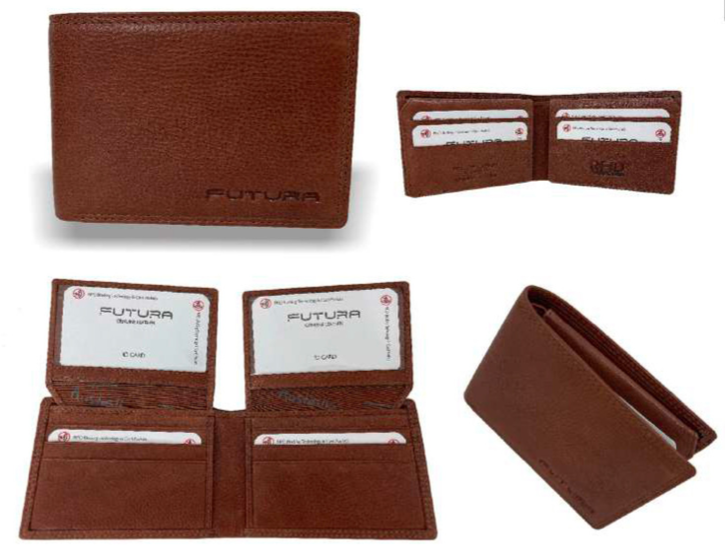 V563-00241L-TAN-167425-00 Futura RFID Leather Fold Over Genuine Leather Wallet - Tan - Image 1