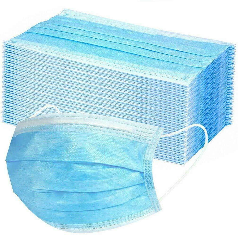 V563-0899110001-1PACKOF50-208820-00 50x Disposable Surgical Face Mask Dust Mouth Guard 3 Ply Air Purifying - Image 1