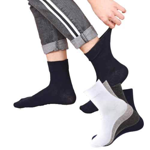 V563-10COTTONLTSOX-ACOLOUR2-8-202503051811-00 10x Pairs COTTON Rich LOOSE TOP SOCKS Medical Circulation Diabetic Comfort BULK - - - Image 1