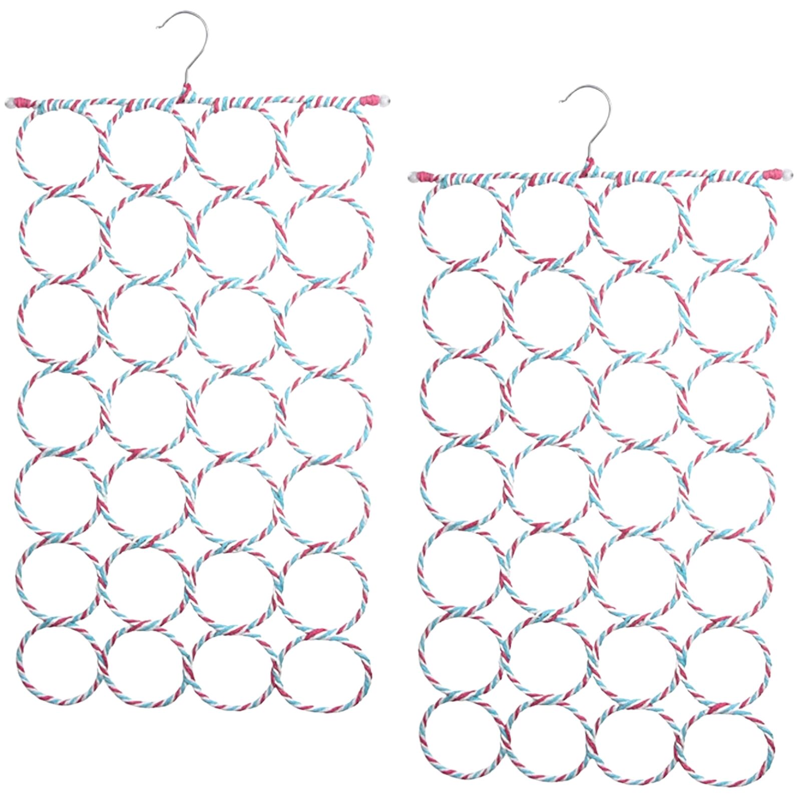 V563-11163-2PCS-202503051426-00 2x 24 Hole Scarf Hanger Holder Storage Tie Belt Scarf Organiser Space Saver - Image 1