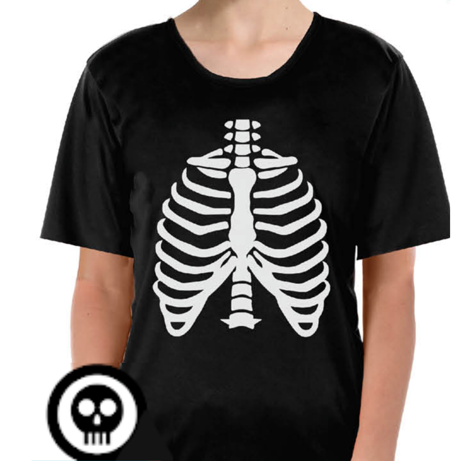V563-12162-03-202503052121-00 Adult Mens Womens Skeleton T Shirt Top Day Of The Dead Halloween Bones - L - Image 1