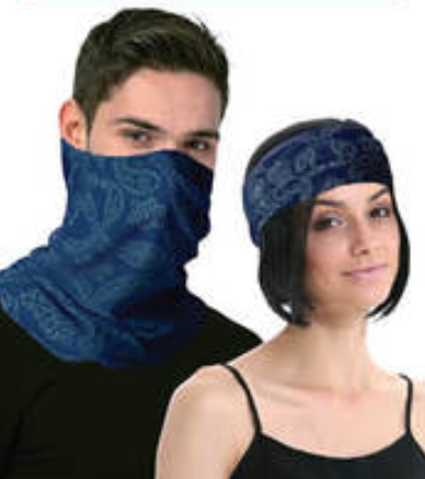 V563-14776-NAVY-202503052020-00 Seamless Tube Bandana Head Scarf Face Cover Mask Pattern Mask Neck Gaiter - Navy - Image 1