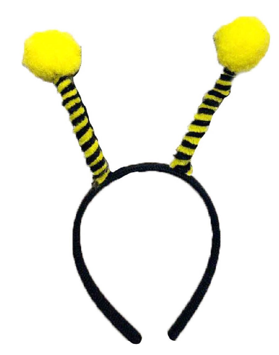 V563-17214-01-184868-00 Bumble Bee Headband Headdress Yellow Bird Costume Accessory Bumble Head Band - Image 1
