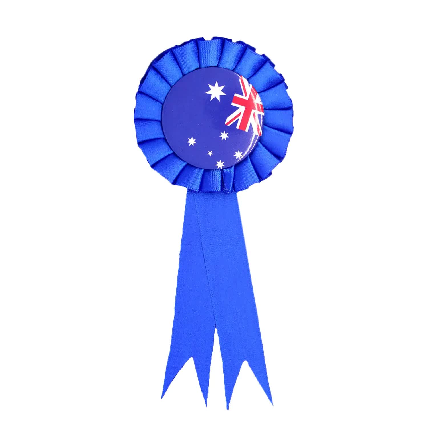 V563-17700-03-184521-00 AUSTRALIA FLAG Clip On Ribbon Badge Award Blue Australia Day Tennis Cricket - Image 1