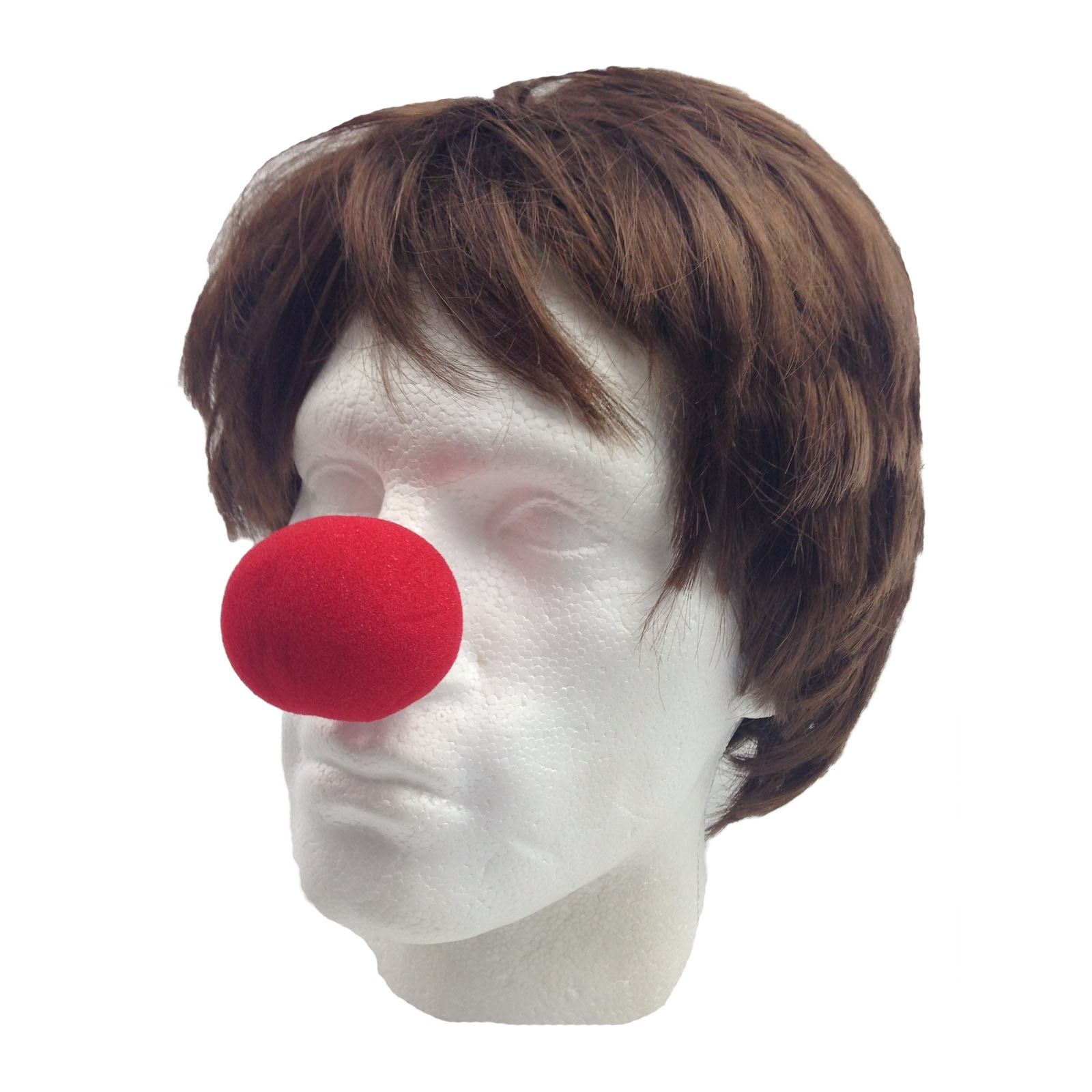 V563-17840-RED-202503051541-00 Soft CLOWN NOSE Costume Dress Up Halloween Spongy Sponge Circus Fancy Fun Silly - Red - Image 1