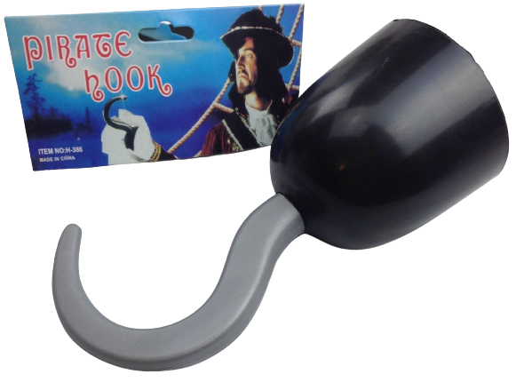 V563-19060-184782-00 PIRATE HOOK Captain Hand Halloween Fancy Dress Up Costume Swashbuckler - Image 1