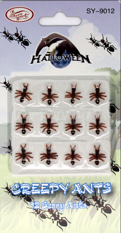 V563-20275-48ANTS-202503051620-00 MINI FAKE ANTS Trick Halloween Scary Creepy Joke Prank Small Gag Toy Bug - 48 Ants - Image 1