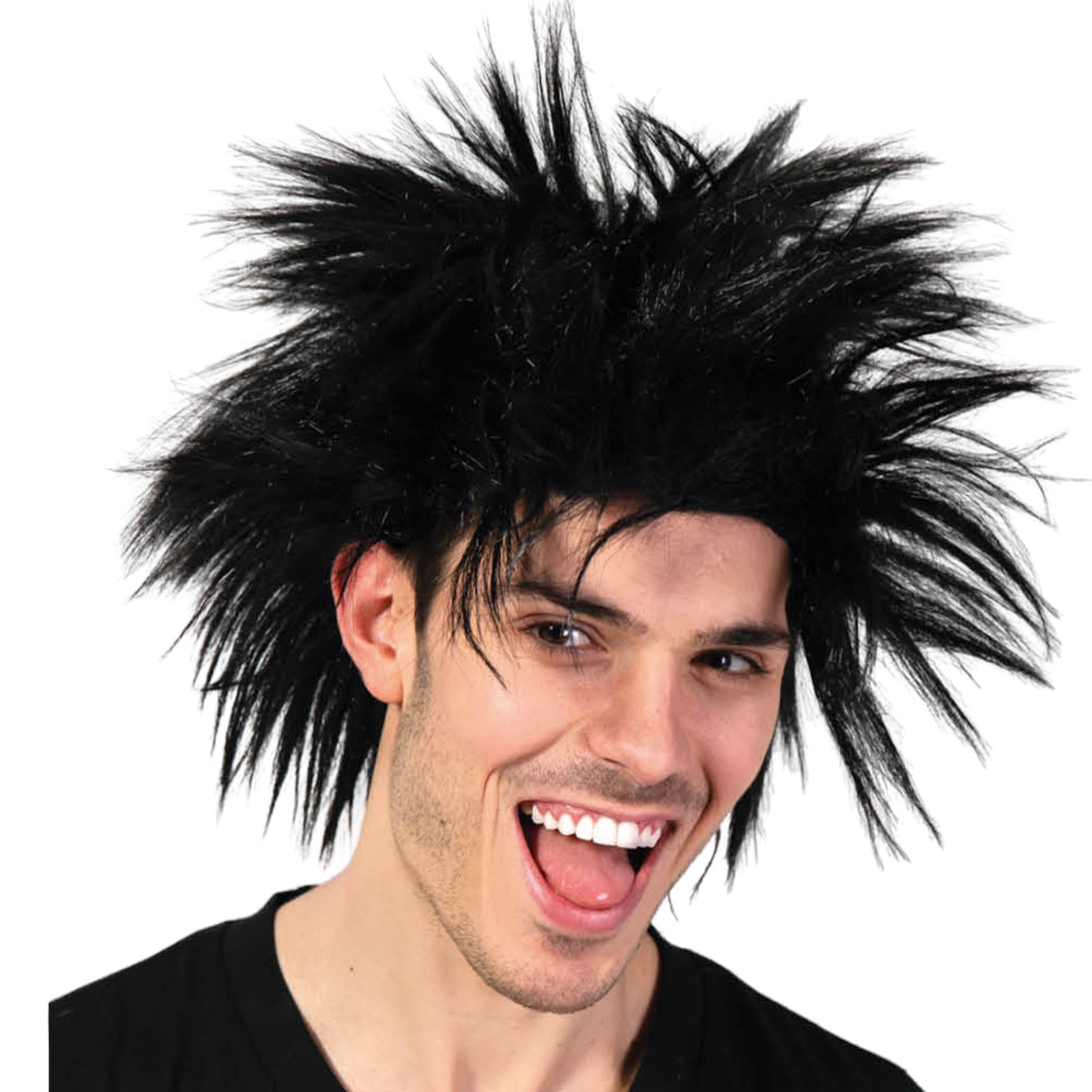 V563-22711-184838-00 ROCKSTAR WIG Punk Costume Party Fancy Spiky Hair Disco Dress 70s 80s Rock - Image 1