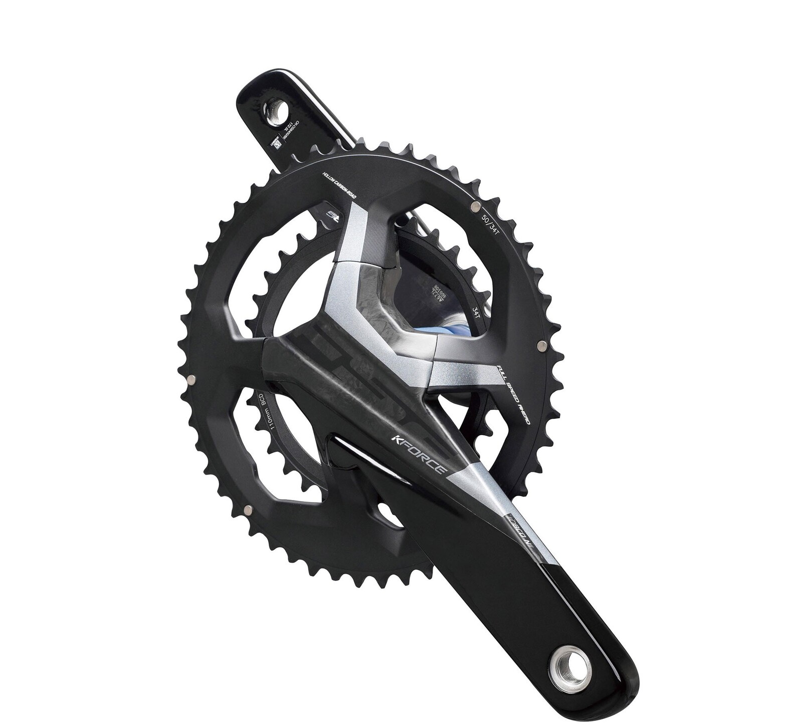 V563-4712977719538-150219-00 Fsa K-Force Light Carbon Crankset BB386EVO WE BB 386 172.5mm 50/34T Bicycle Bike - Image 1