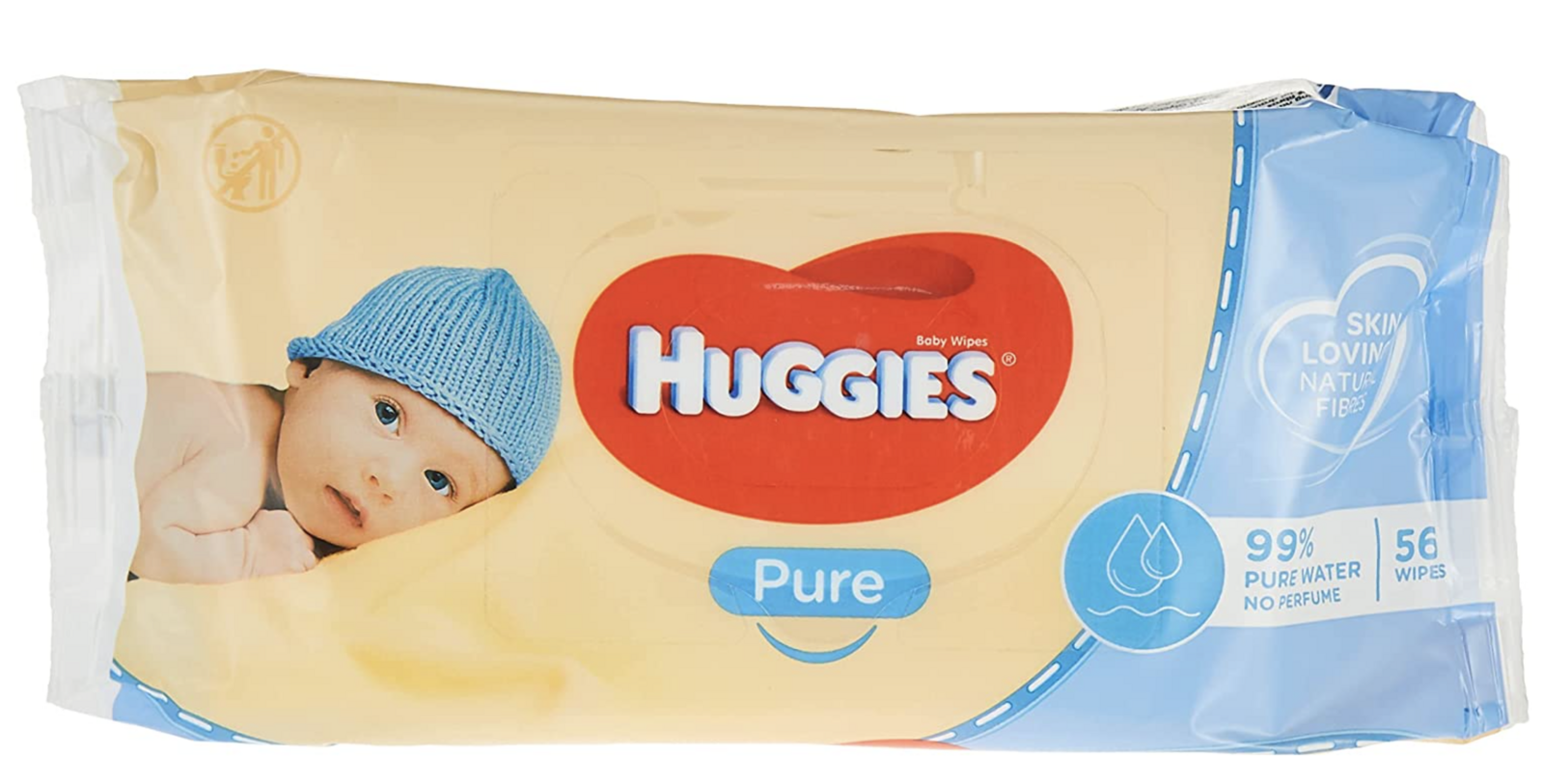 V563-5029053550039-150344-00 Huggies Pk56 Baby Wipes Pure Unscented Sticky Top - Image 1