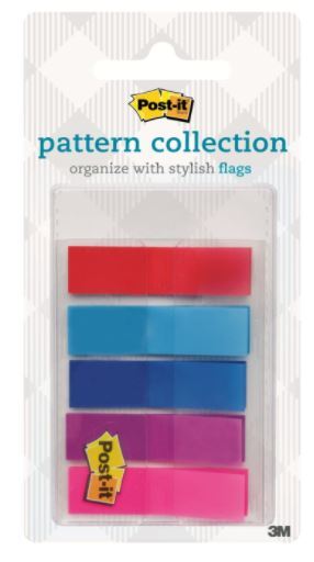 V563-51141981390-202503051605-00 Post-it Pattern Flags Gingham Collection 11.9mm x 43.2mm 683-PLAID1-S - Image 1