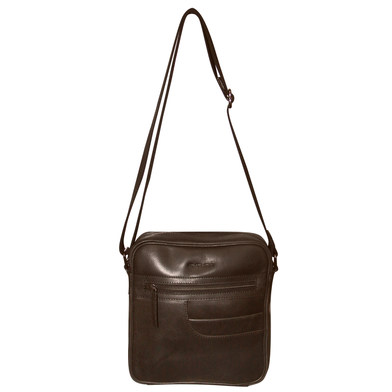 V563-A1977LBROWN-202506020826-00 Futura Means Crossbody Bag Adjustable Shoulder Strap Travel Wallet - Brown - Image 1